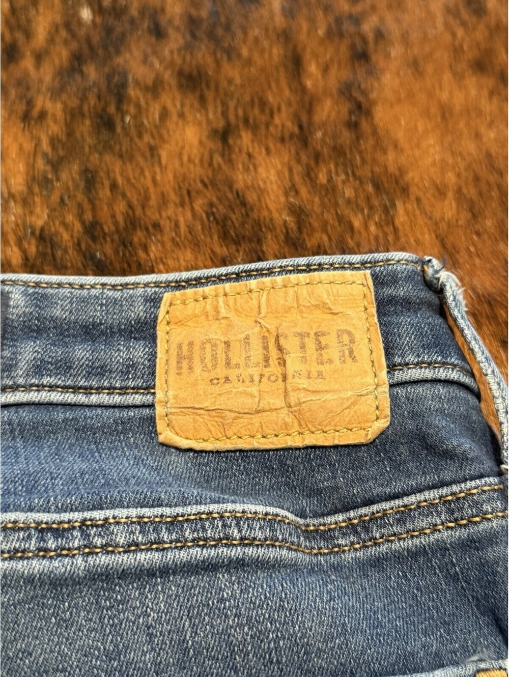 Hollister Jeans Women 1 Long High Rise Vintage Flare Dark Bellbottom Y2K 25x34 - Picture 6 of 7